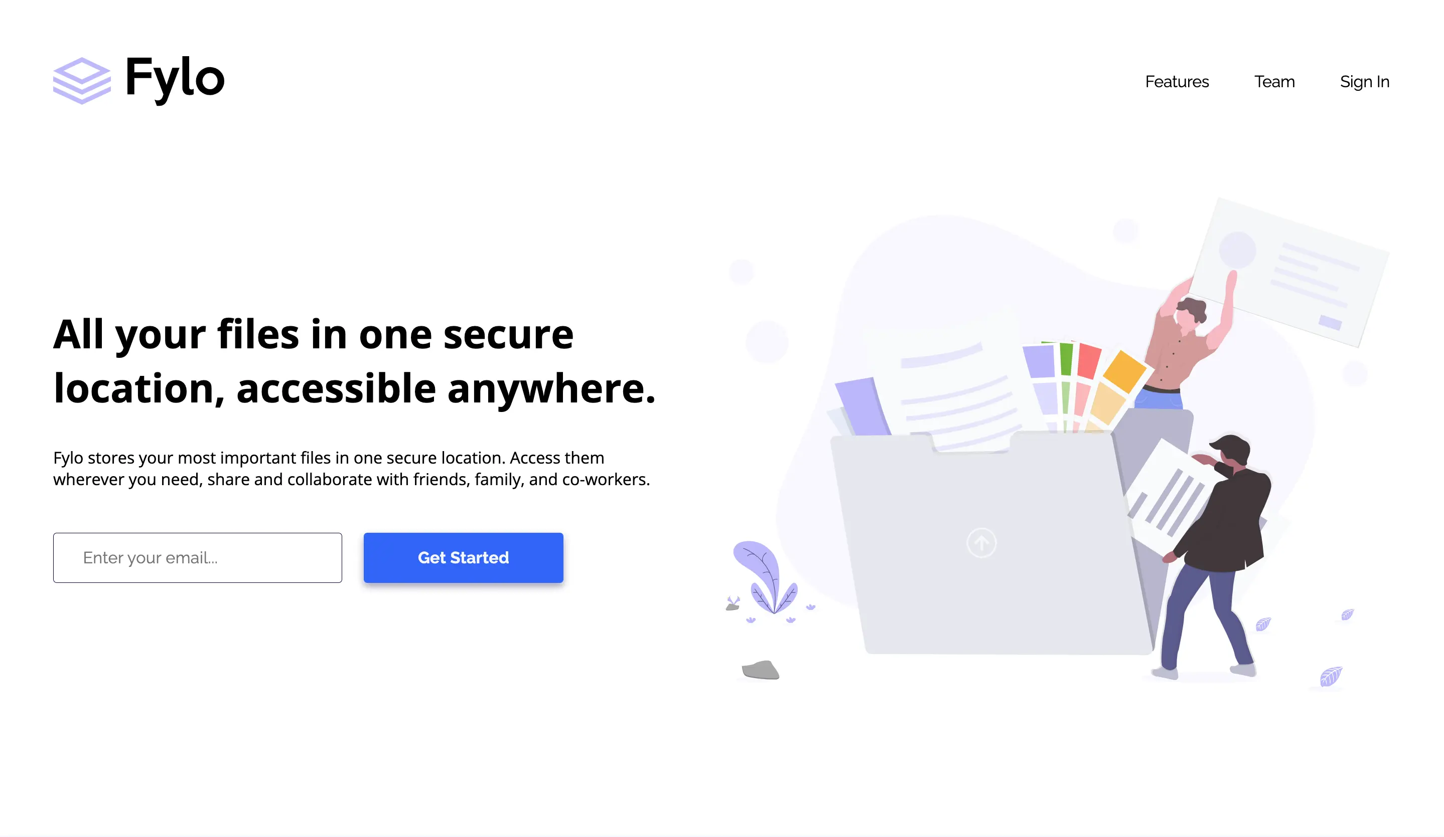 Fylo landing page